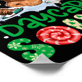 Reindeer Santa Hat Daycare Squad Teacher Christmas ポスター (角)