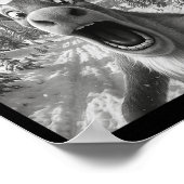 Reindeer Selfie With Alien Ufo Funny Cat For Men W ポスター (角)