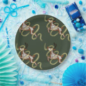 Reindeer Skeleton ペーパープレート (パーティー)