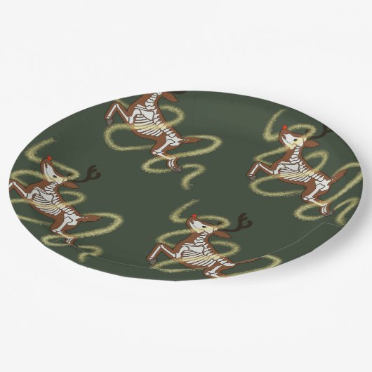 Reindeer Skeleton ペーパープレート (アングル)