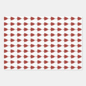 Reindeer Sleigh Chrismas Pine Trees ラッピングペーパーシート (正面2)