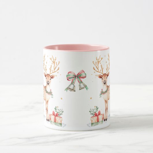 Reindeer Sleigh Christmas Mug マグカップ (中央)