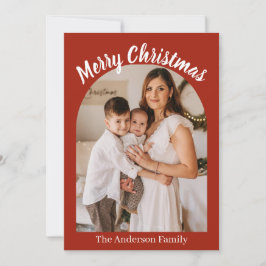 Reindeer Sleigh Christmas Photo Pine Trees シーズンカード