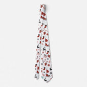 Reindeer Sleigh Christmas Pine Trees ネクタイ (裏面)