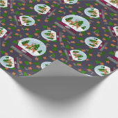 Reindeer Snow Globes ラッピングペーパー (角)