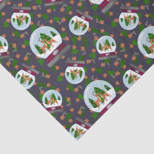 Reindeer Snow Globes 薄葉紙 (詳細)