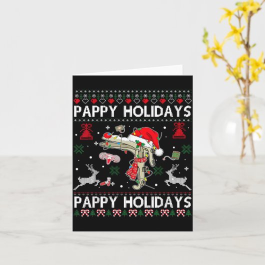 Reindeer Speculum Obgyn Nurse Ugly Christmas Obste カード (黄色い花)