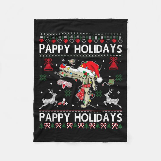 Reindeer Speculum Obgyn Nurse Ugly Christmas Obste フリースブランケット (正面)