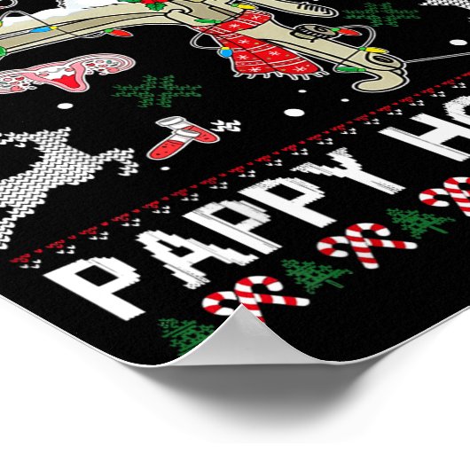 Reindeer Speculum Obgyn Nurse Ugly Christmas Obste ポスター (角)