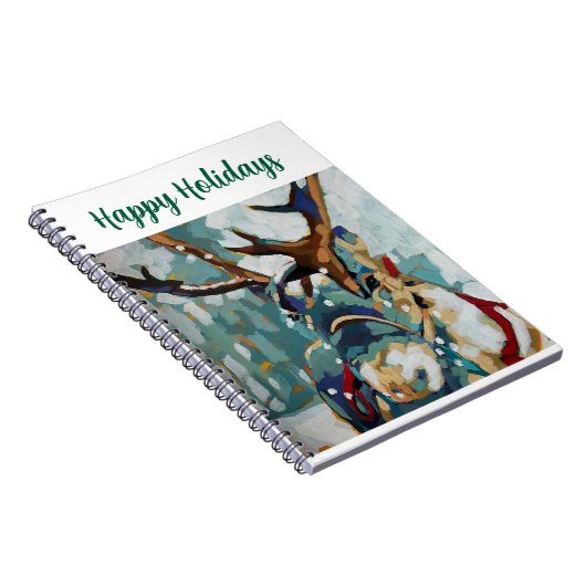 Reindeer Spiral Notebook ノートブック (右側)