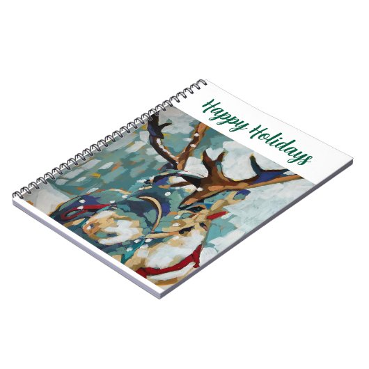 Reindeer Spiral Notebook ノートブック (左側)