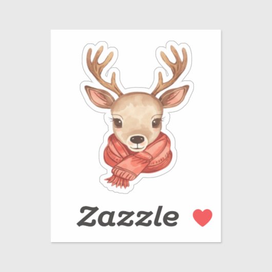 Reindeer Sticker | Cute Christmas Deer シール (シート)