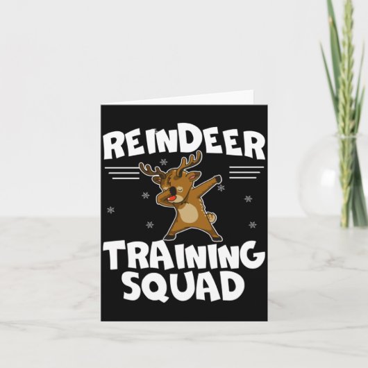 Reindeer Training Squad Deer Team Xmas Running New カード (正面)
