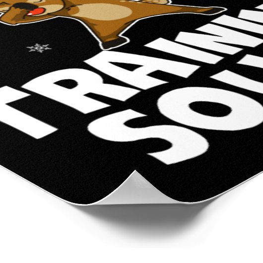 Reindeer Training Squad Deer Team Xmas Running New ポスター (角)