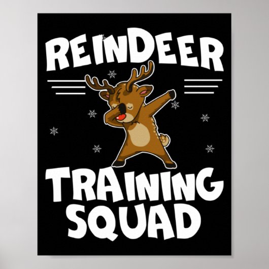 Reindeer Training Squad Deer Team Xmas Running New ポスター (正面)