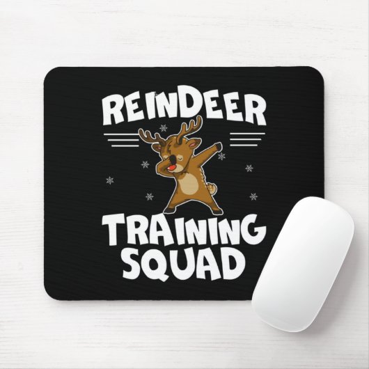 Reindeer Training Squad Deer Team Xmas Running New マウスパッド (マウス)