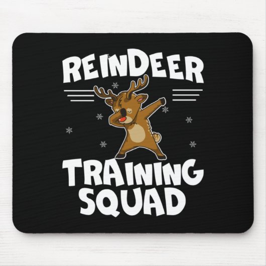 Reindeer Training Squad Deer Team Xmas Running New マウスパッド (正面)