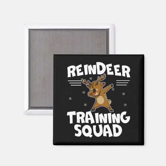 Reindeer Training Squad Deer Team Xmas Running New マグネット (正面/裏面)