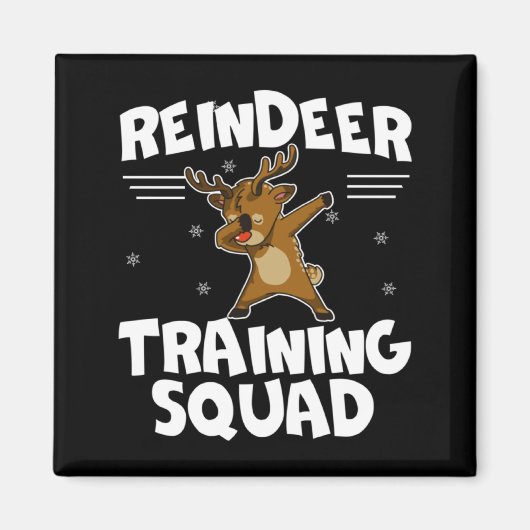 Reindeer Training Squad Deer Team Xmas Running New マグネット (正面)