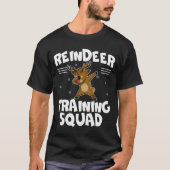 Reindeer Training Squad Deer Team Xmas Running New Tシャツ (正面)