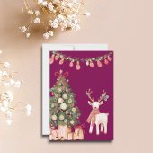 Reindeer Winter Cold Outside Baby Shower  招待状