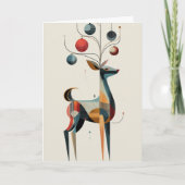 Reindeer with ornaments on antlers  カード (正面)