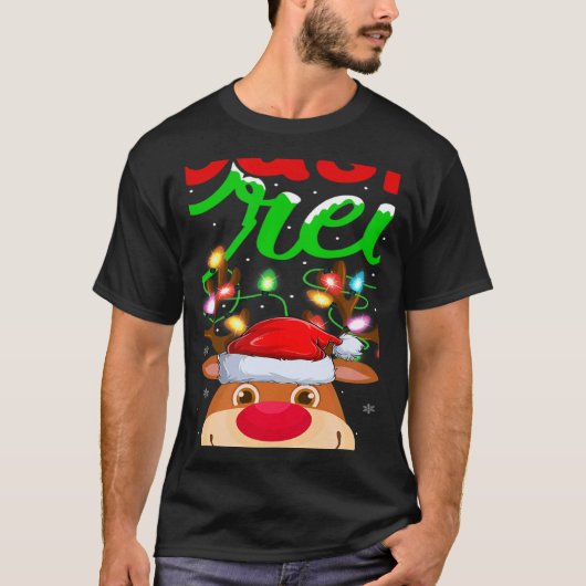 Reindeer Xmas Lights Cousin Crew Reindeer Christma Tシャツ (正面)