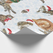 Reindeers and Kitty Cats ラッピングペーパー (角)