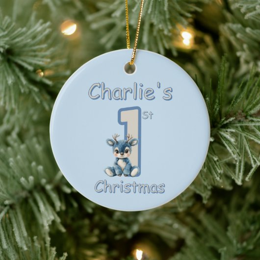 Reindeer's First Christmas! セラミックオーナメント (ツリー)