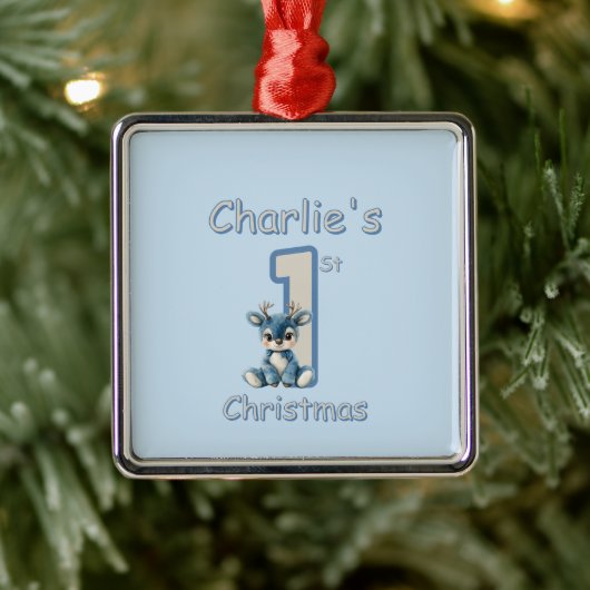 Reindeer's First Christmas! メタルオーナメント (ツリー)