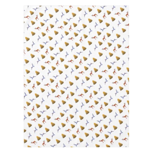 Reindeers Holiday Tree  テーブルクロス (正面)