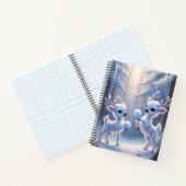 Reindeers Playing With Snowballs Notebook  ノートブック (内部)