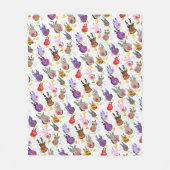 Reindeers with Bellsクリスマスフリースブランケット フリースブランケット (正面)