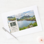 Reine auf den Lofoten 長方形シール (封筒)