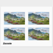 Reine auf den Lofoten 長方形シール (シート)