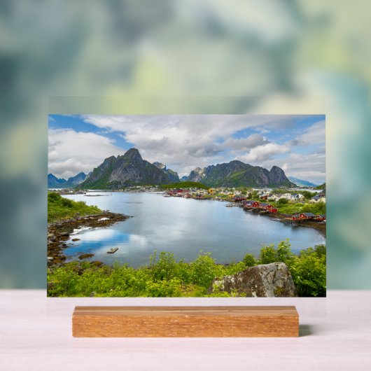 Reine auf den Lofoten Magnet アクリルサイン (ニュートラル)