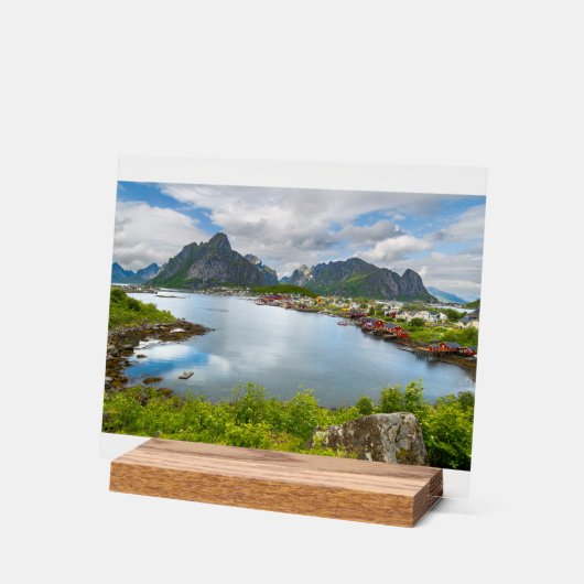 Reine auf den Lofoten Magnet アクリルサイン (傾斜)