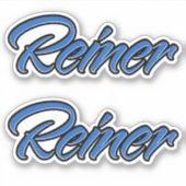 Reiner Name blue Aufkleber Sticker Stickerset シール (正面)