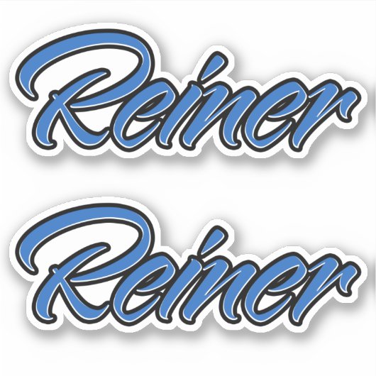 Reiner Name blue Aufkleber Sticker Stickerset シール (正面)