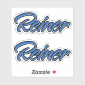 Reiner Name blue Aufkleber Sticker Stickerset シール (シート)