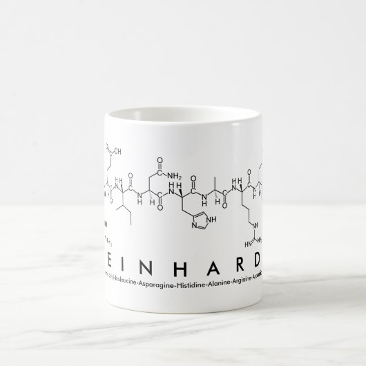 Reinhardペプチド名mug コーヒーマグカップ (中央)