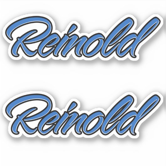 Reinold Name blue Aufkleber Sticker Stickerset シール (正面)