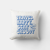 Reisen-Spruch- Glücklich reisen... クッション (正面)