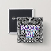 Reject AI   缶バッジ (正面&裏面)