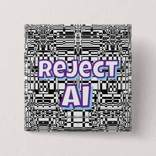 Reject AI   缶バッジ (正面)