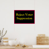 Reject Voter Suppression ポスター (キッチン)