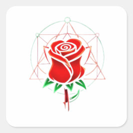 Rejected Rose Transparent Sticker スクエアシール