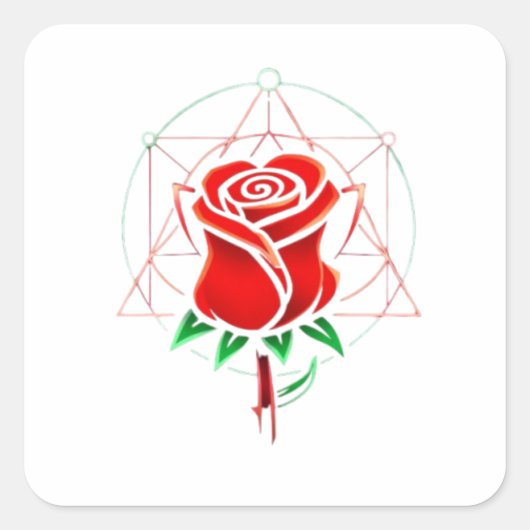 Rejected Rose Transparent Sticker スクエアシール (正面)