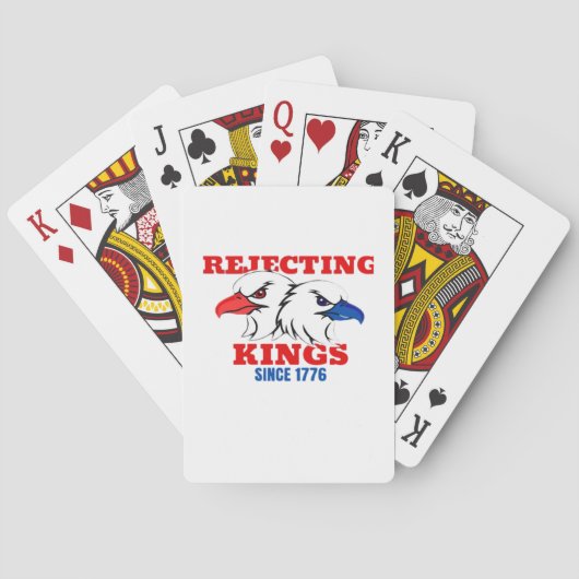 Rejecting Kings Since 1776 Classic Creative Design トランプ (裏面)
