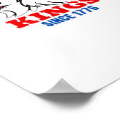 Rejecting Kings Since 1776 Classic Creative Design ポスター (角)